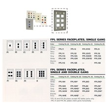Hb-Fpl14Hı Fpl Series Faceplate, Single And Double Gang, Color: Telco Ivory, Fpl 16 Plate Accept Hd Series Jacks Only. - 1