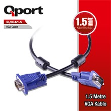 QPORT Q-VGA1.5 15 PİN VGA KABLO 1.5 MT - 2