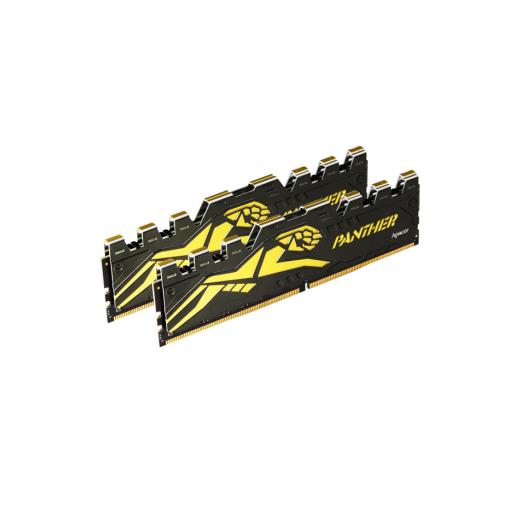 Apacer Panther Black-Gold 16GB (2x8GB) 3200Mhz CL16 DDR4 Gaming Ram (AH4U16G32C28Y7GAA-2)