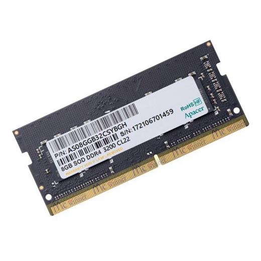 Apacer 8GB (1x8GB) 3200Mhz CL22 DDR4 Notebook SODIMM Ram (ES.08G21.GSH)