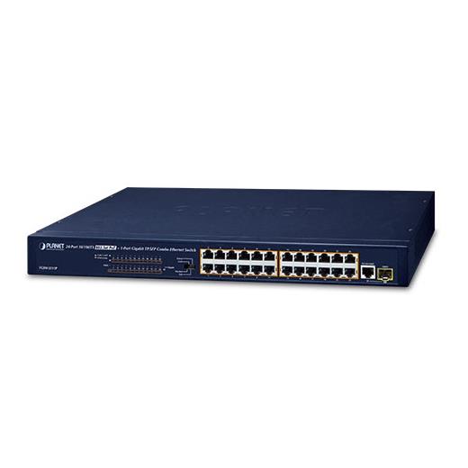 Pl-Fgsw-2511P Yönetilemeyen Switch (Unmanaged Switch)≪Br≫
24 X 10/100Base-Tx 802.3At Poe+ (Port-1 İle Port-24 Arası) (Port Başına 30.8 Watt) (Poe Güç Bütçesi Maks. 190 Watt)≪Br≫
1 X 10/100/1000Base-T≪Br≫  
1 X 1000Base-X Sfp Ara