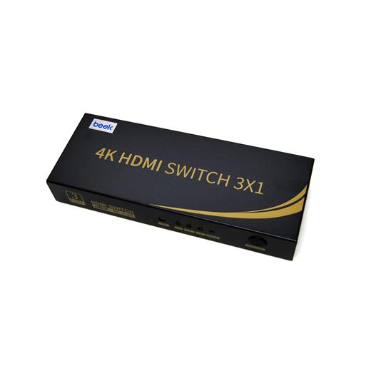 Bs-Vsw-Hd31Uh Beek 3 Port Ultra Hd 4K Hdmı Switch, 3 Giriş - 1 Çıkış, Uzaktan Kumandalı, 4K2K, 3D Görüntü Formatlarını Destekler, Hdmı 2.0, Hdcp 2.3 Uyumlu≪Br≫
Beek Uhd 4K Hdmı Switch 3 Ports, Ir Remote Control, 4K2K, 3D, Hdmı 2.0, Hdcp 2.3 C