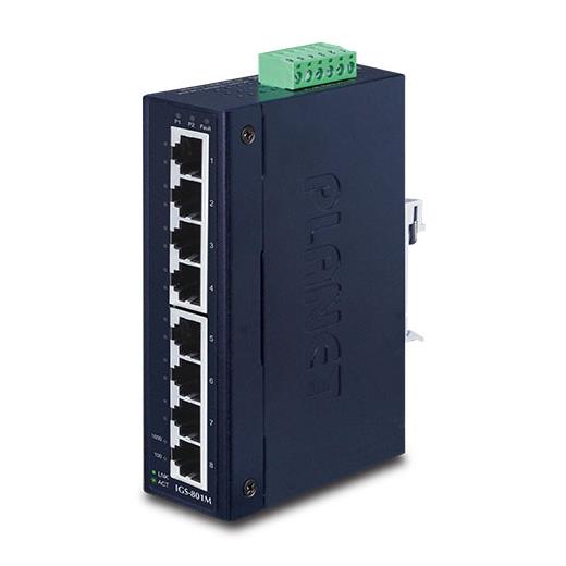 Pl-Igs-801M Yönetilebilir Endüstriyel Tip Ethernet Switch (Managed Industrial Ethernet Switch)≪Br≫
8-Port 10/100/1000Mbps