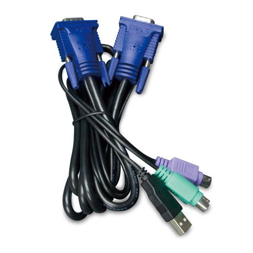 Pl-Kvm-Kc1-1.8 Usb Kvm Kablosu, Entegre Ps2 ≪-≫ Usb Çevirici, 1.8 Metre≪Br≫
1.8M Usb Kvm Cable With Built-İn Ps2 To Usb Converter