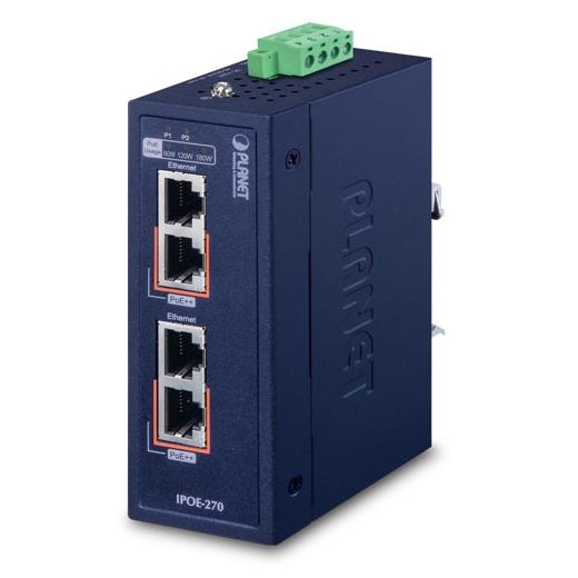 Pl-Ipoe-270 Endüstriyel Injector Hub (Industrial 2-Port Multi-Gigabit 802.3Bt Poe++ Injector Hub)≪Br≫
2 X 10/100/1G/2.5G/5Gbase-T (Data Giriş Port 1 Ve Poe Çıkış Port 1, Data Giriş Port 2 Ve Poe Çıkış Port 2)≪Br≫
Dc Yedek Güç Girişi: 4