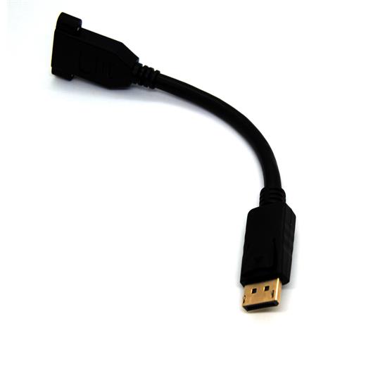 Bc-Dsp-Adp-Pnl-Dp-Mf Beek Displayport (Dp) Panel Montaj Tipi Çevirici, Dp Erkek ≪-≫ Dp Dişi Vidalı, Altın Kaplama, 0.15 Metre
