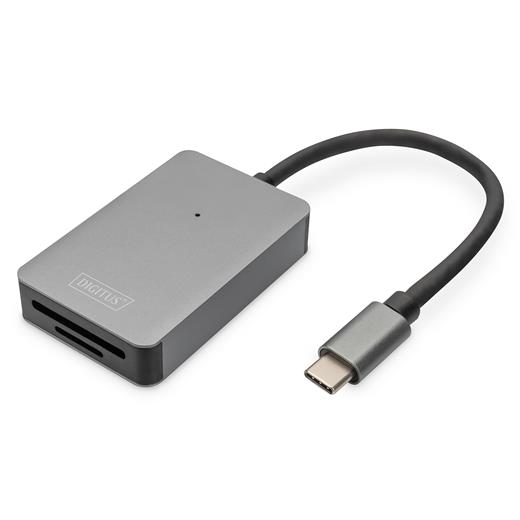 Da-70333 Dıgıtus Usb-C Card Reader, 2 Port Uhs-Iı Sd4.0, Tf4.0, 300Mb/S