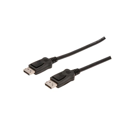 Ak-340100-020-S Displayport (Dp) Bağlantı Kablosu, Dp Erkek - Dp Erkek, 2 Metre, Kilit Mekanizmalı, Dp, 1.2 Uyumlu, Ul, Siyah Renk