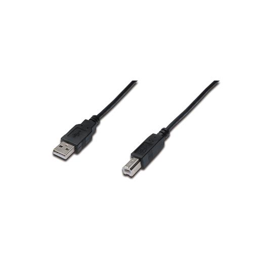 Ak-300102-018-S Usb 2.0 Bağlantı Kablosu, Usb A Erkek - Usb B Erkek, 1.80 Metre, Awg 28, Ul, Siyah Renk