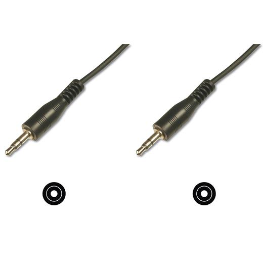 Ak-510100-025-S Stereo Ses Kablosu, 3.5 Mm Erkek - 3,5 Mm Erkek, 2.50 Metre, Ccs, 2X0.10/10 Zırhlı, Siyah Renk 