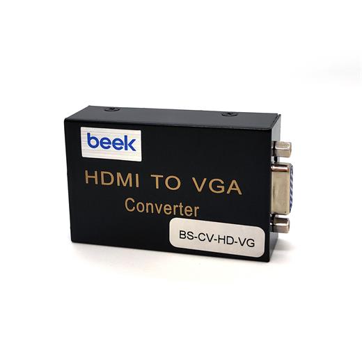 Bs-Cv-Hd-Vg Beek Hdmı Sinyalini ≪-≫ Vga Görüntü Ve Ses Sinyaline Çevirici,  1 X Hdmı 1.3 Giriş (Uxga Ve 1080I), 1 X Vga Dişi / Hoparlör (Audio) 3.5Mm Yuva≪Br≫
Beek Hdmı To Vga/3.5Mm Audio, Hdmı 1.3 