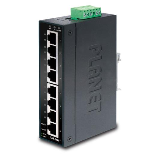Pl-Igs-801T Endüstriyel Tip Yönetilemeyen Switch (Industrial Unmanaged Switch)≪Br≫
8-Port 10/100/1000Mbps≪Br≫
Ip30, -40~75 Derece C