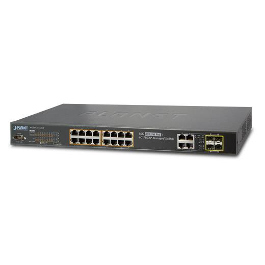 Pl-Wgsw-20160Hp L2+ Yönetilebilir Switch (L2+ Managed Switch)≪Br≫
16-Port 10/100/1000Base-T Ieee 802.3 At/Af Poe+ Injector (Port Başına 30.8 Watt) (Poe Güç Bütçesi Maks. 230 Watt)≪Br≫
4-Port 10/100/1000Mbps Tp Ve Sfp (Port-17 İle Port-