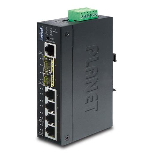 Pl-Igs-5225-4T2S Endüstriyel Tip Yönetilebilir Ethernet Switch (Industrial Managed Ethernet Switch)≪Br≫
Basic L3≪Br≫
4 X 10/100/1000Base-T Gigabit Ethernet≪Br≫
2 X 1000Base-Sx/Lx/Bx Sfp/Mini-Gbıc Yuva (Port-5 Ve Port-6 Arası), 1