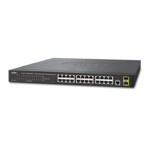 Pl-Gs-4210-24T2S Yönetilebilir Gigabit Switch (Managed Gigabit Switch)≪Br≫
24-Port 10/100/1000Base-T≪Br≫
2 X 100/1000Base-X Mini-Gbıc/Sfp Yuva≪Br≫
1 X Konsol Port≪Br≫
Reset Düğmesi (Sistem Fabrika Ayarlarına Dönmek İçin)