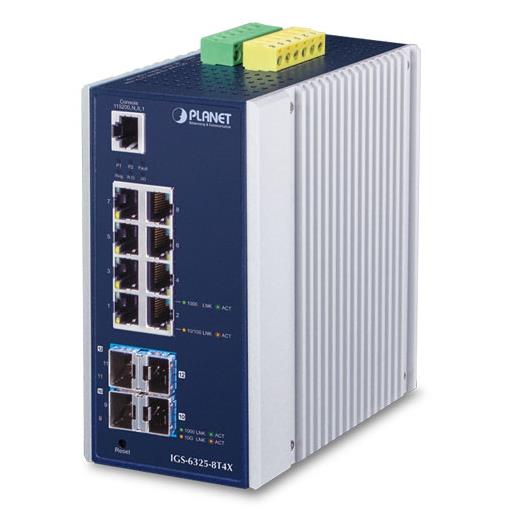 Pl-Igs-6325-8T4X Endüstriyel Yönetilebilir Ethernet Switch (Industrial Managed Ethernet Switch)≪Br≫
L3≪Br≫
8-Port 10/100/1000T≪Br≫
4-Port 10G Sfp+ 
