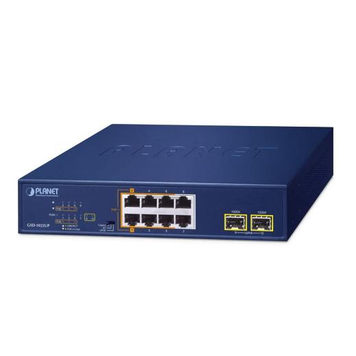 Pl-Gsd-1022Up 2-Port 10/100/1000T 802.3Bt Poe + 4-Port 10/100/1000T 802.3At Poe + 2-Port 10/100/1000T + 2-Port 1000X Sfp Desktop Switch