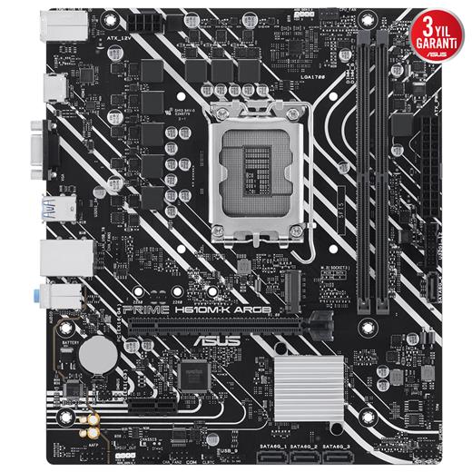 Asus Prıme H610M-K Argb Ddr5 M.2 Hdmı Vga Matx 1700P