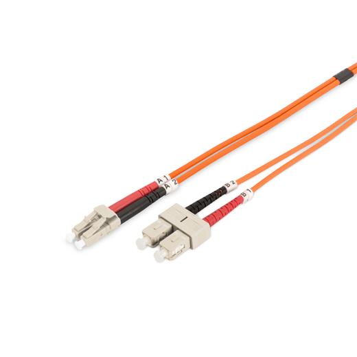 Dk-2532-03 Digitus Lc-Sc Fiber Optik Patch Kablo, 3 Metre, Multimode, Duplex, 50/125 