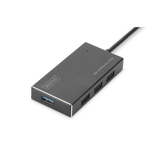 Da-70240-1 Digitus 4 Port Usb 3.0 Hub, 5V/2A Güç Adaptörü Dahil, Alüminyum