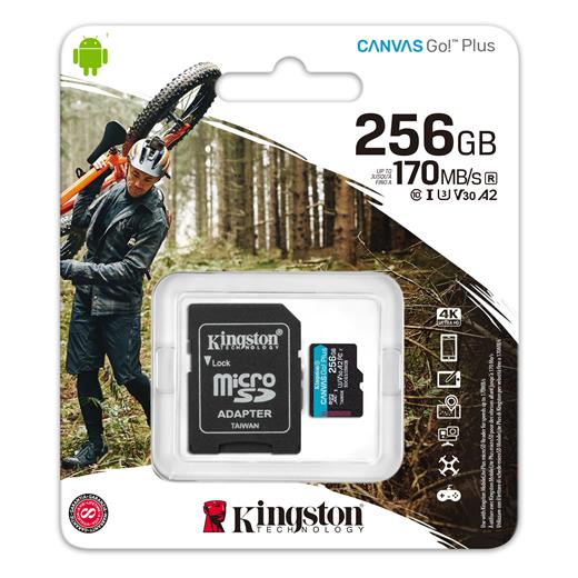 256Gb Mıcro Sd Canas Go Kıngston Sdcg3/256Gb