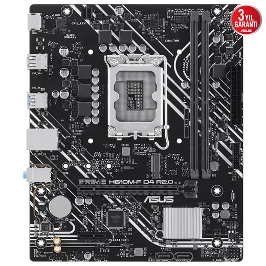 Asus Prıme H610M-F D4 R2.0-Csm Ddr4 3200Mhz Matx