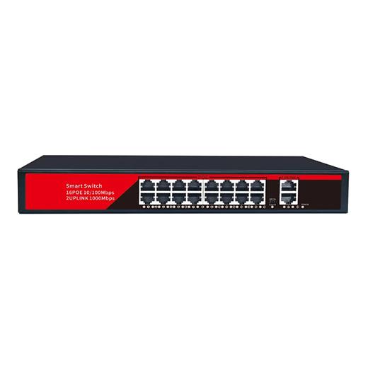 Ezcool Ez-16Psf 16Xfe+2Xge-Uplink Yönetilemez Poe Switch (240 Watt)