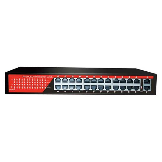 EZCOOL EZ-24PSF 24 PORT 24xFE+2xGE GIGABIT POE SWITCH 320W