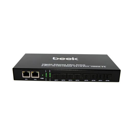 Bn-Gs-1082S2G Beek Yönetilemeyen Gigabit Fiber Switch≪Br≫
8 X 1000Base-X Sfp Yuva≪Br≫
2 X 10/100/1000Mbps Port≪Br≫
Fansız≪Br≫
Beek 8 Port 1000M Sfp Fiber Ethernet Switch With 2G Port
