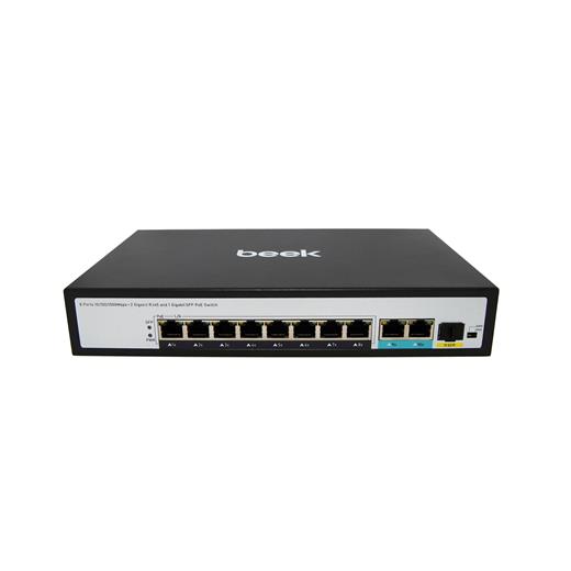 Bn-Gs-1083P2G1S Beek Yönetilemeyen Poe+ Switch≪Br≫
8 X 10/100/1000Base-T Ieee802.3Af/At Poe+ Port (Port Başına 30.8 Watt) (Poe Güç Bütçesi Maks. 120 Watt)≪Br≫
2 X 10/100/1000Base-T Port (Combo)≪Br≫
1 X 1000 Base-X Sfp Yuva (Comb