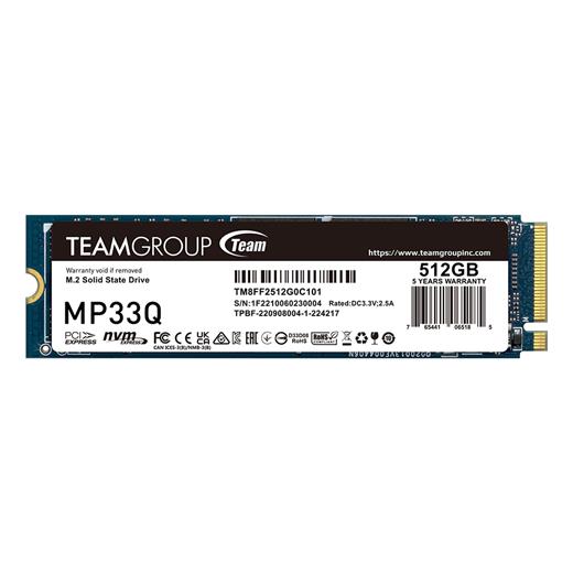 Team Mp33Q 512Gb 2750/1350Mb/S Nvme Pcıe M.2 Ssd Disk (Tm8Ff2512G0C101)