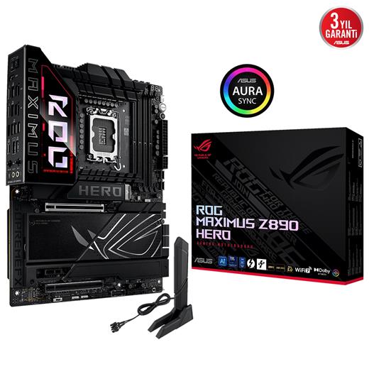 Asus Rog Maxımus Z890 Hero Ddr5 6Xm2 Usb3.2 Wıfı7 Rgb Lan Atx