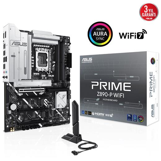 Asus Prıme Z890-P Wıfı Ddr5 4Xm2 Usb3.2 Rgb Lan Atx